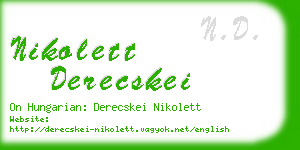 nikolett derecskei business card